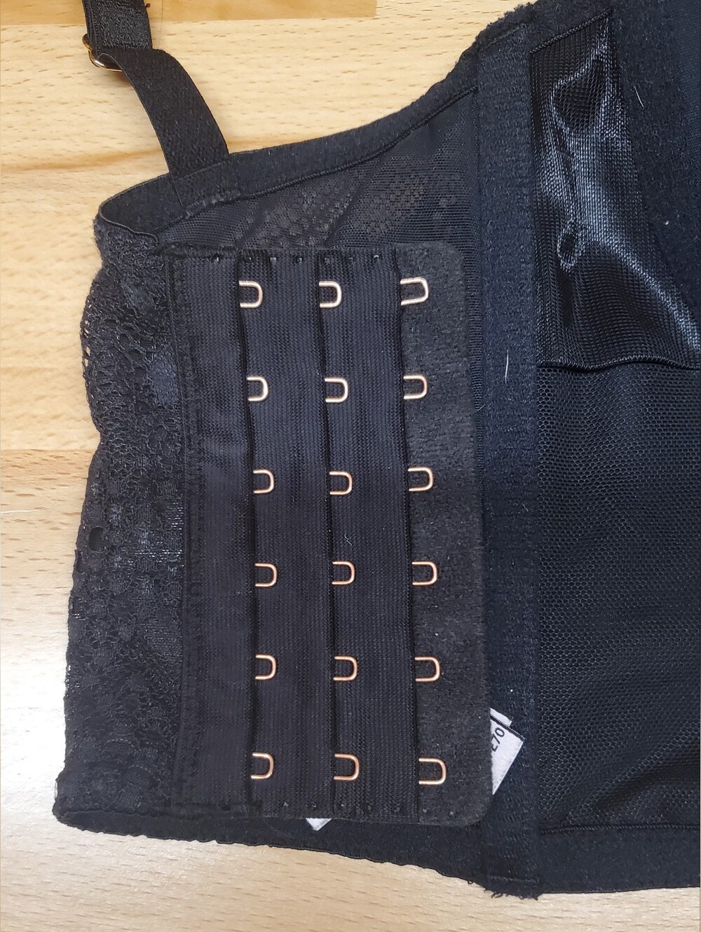 Victoria's Secret- Very Sexy Black Satin Longline Bustier Bra- 32DD - Picture 4 of 7